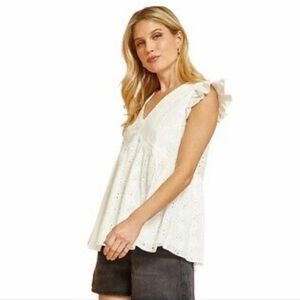 Ruffle Top Floral Embriodered